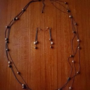 Neutrals Necklace & Earring Set